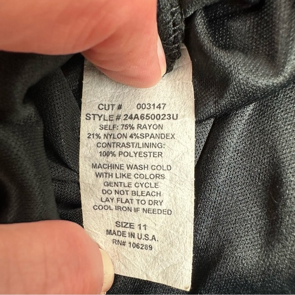 TRIXXI Black Hi Low Strappy Party Dress Size 11 Lined Tulle T-Back Witchy Goth - Picture 14 of 14